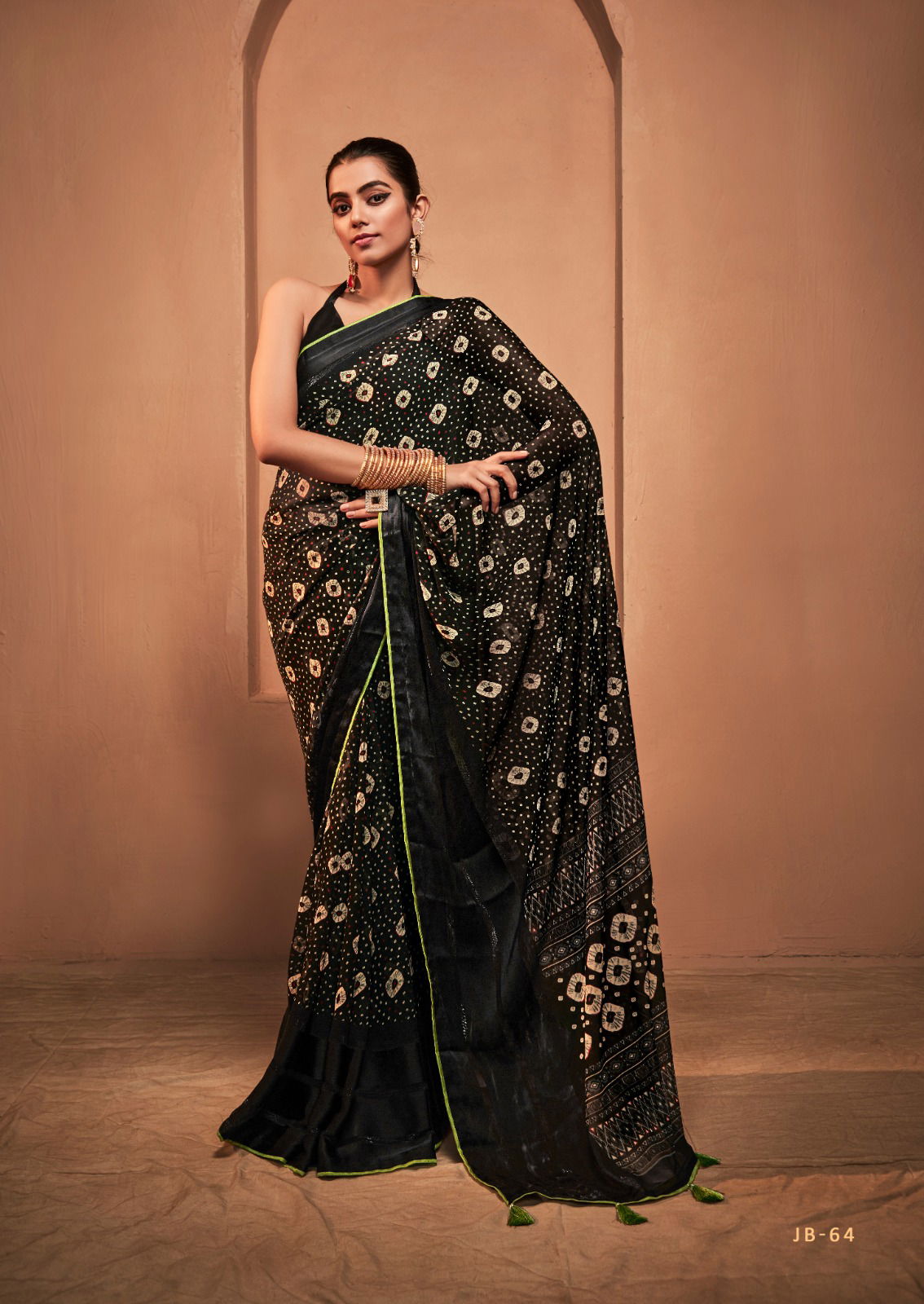 Stavan Jeevika Black 7 Designer Wholesale Georgette Saree Catalog